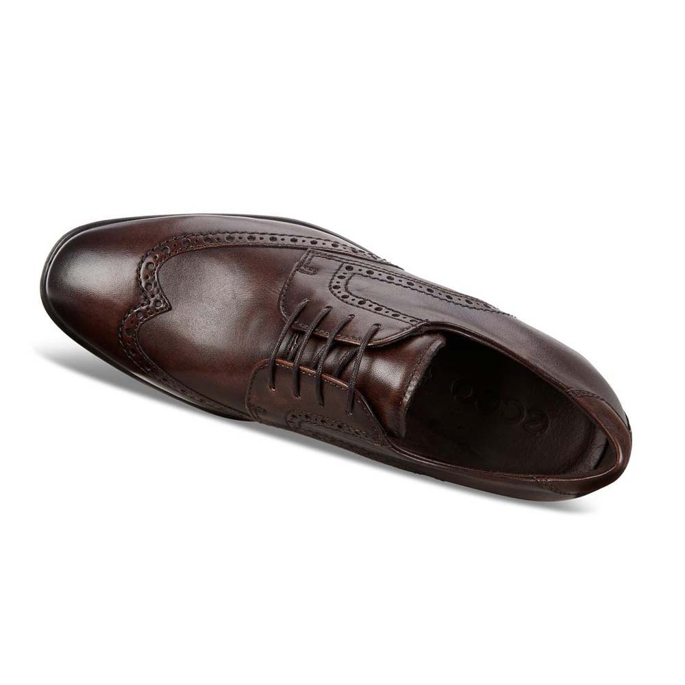 Ecco Melbourne Wingtip Tie Pensko Herre Brune | NO 523PJJ